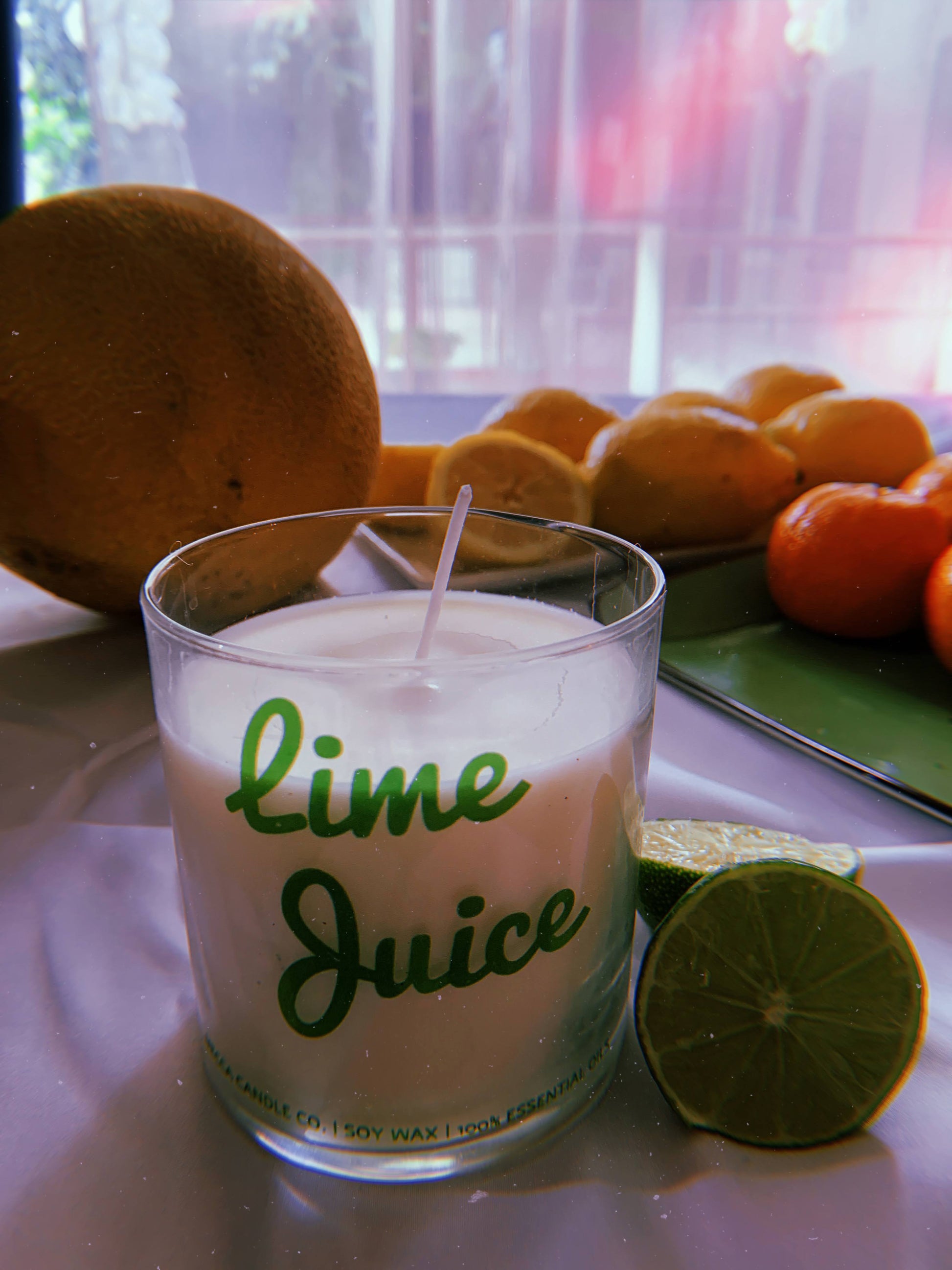 lime juice candle