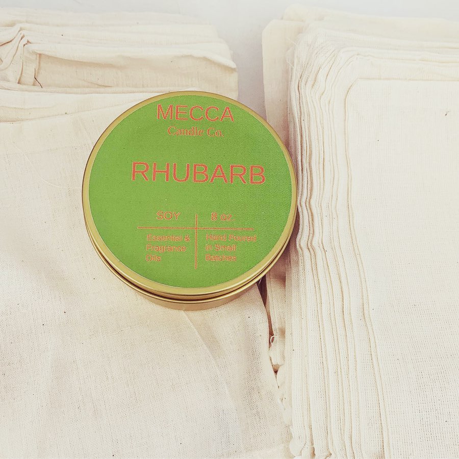 rhubarb soy candle
