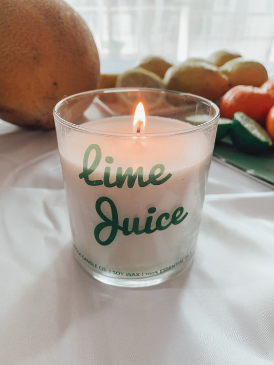 lime juice candle
