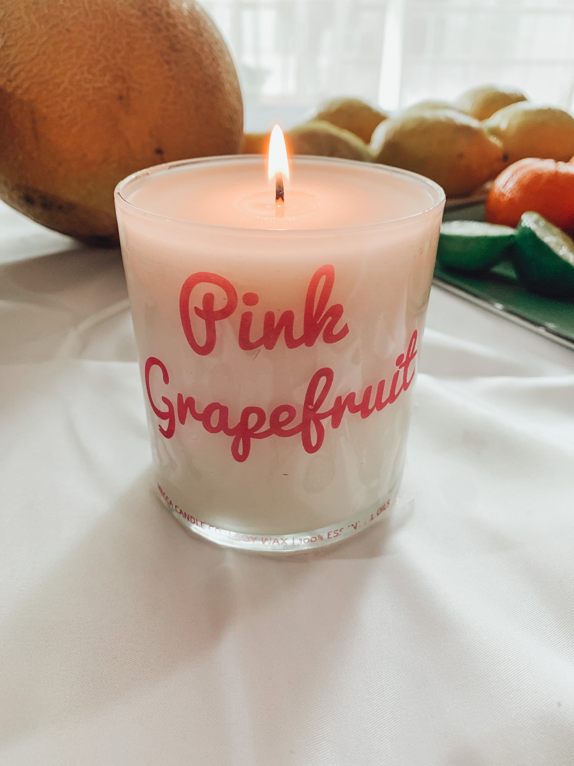 Grapefruit Soy Wax Candle, Long Lasting